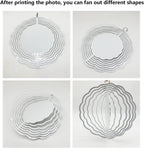 5 pcs Sublimation Wind Spinner Blanks 10 INCH Round Sublimation Blanks Products Stainless Steel Metal Indoor Outdoor Garden Decoration for Heat Press Transfer Sublimation Blank Gift