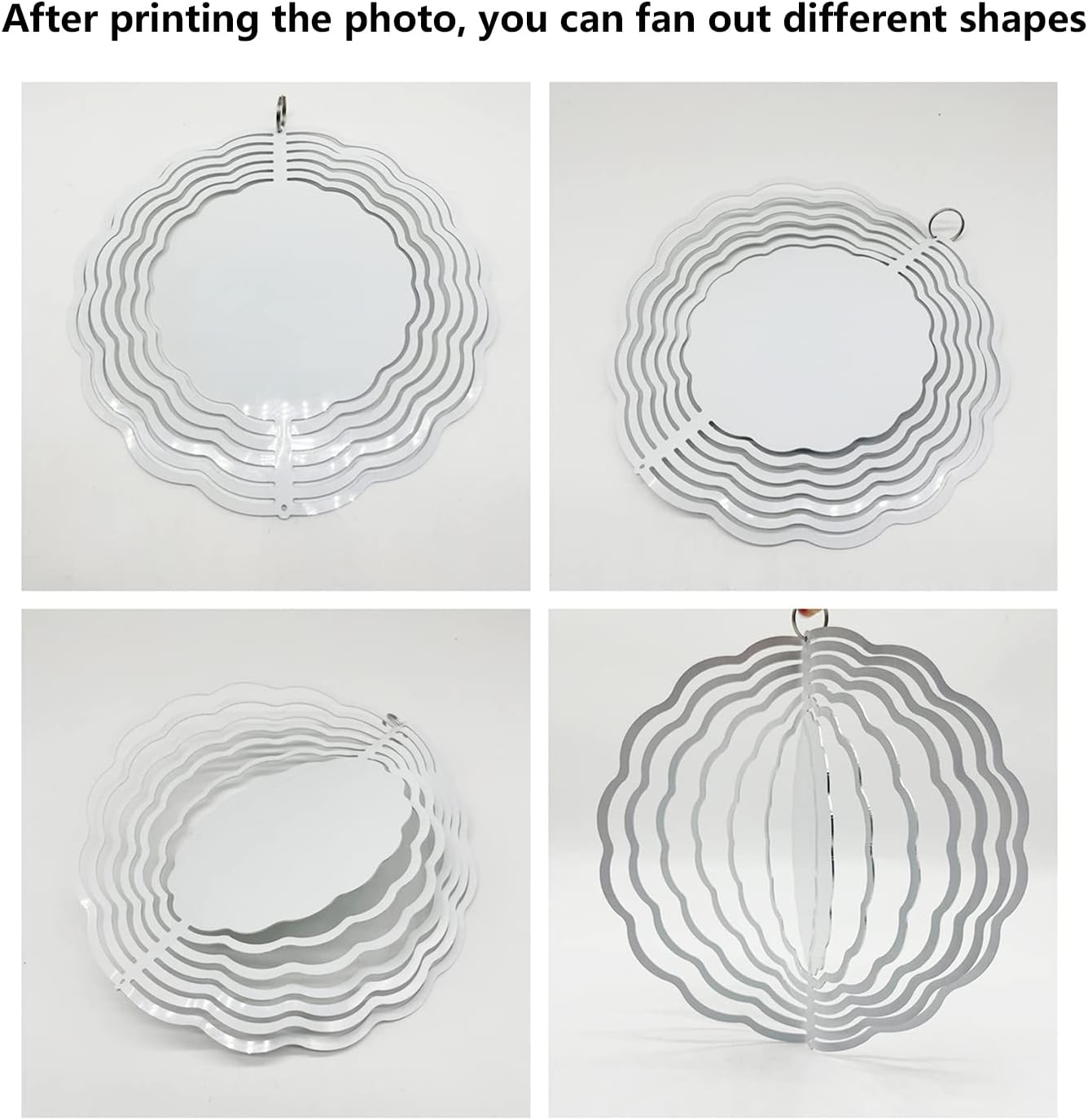 5 pcs Sublimation Wind Spinner Blanks 10 INCH Round Sublimation Blanks Products Stainless Steel Metal Indoor Outdoor Garden Decoration for Heat Press Transfer Sublimation Blank Gift