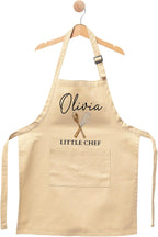 Personalized Kids Apron, Custom Little Chef with Name, Youth Apron with Name, Cooking and Baking Gift for Children, Custom Name Children Cooking Class Bib, Toddler Chef Outfit with Custom Name