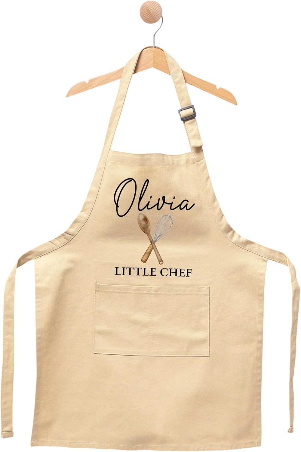 Personalized Kids Apron, Custom Little Chef with Name, Youth Apron with Name, Cooking and Baking Gift for Children, Custom Name Children Cooking Class Bib, Toddler Chef Outfit with Custom Name