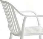 UV-Resistant Outdoor Dining Chairs, Set of 4 (White) | UV-Resistant, Sackable, No Assembly Needed, 300lb Capacity, Plastic Modern Armchairs for Patios
