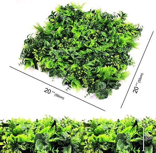 uland 12pcs 20 x 20 inches artificial boxwood, side view