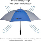 G4Free 47/54/62/68/72 Inch Automatic Open Golf Umbrella Oversize Extra Large Double Canopy Vented Windproof Waterproof Stick Umbrellas