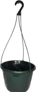 10" diameter contempo swirl hanging basket, green or, main product view