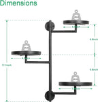 Rotating Window Wall Plant Shelves Stand Holder, 3 Tiered Metal Floating Plant Shelf Hanger Indoor , Window Sill Gifts