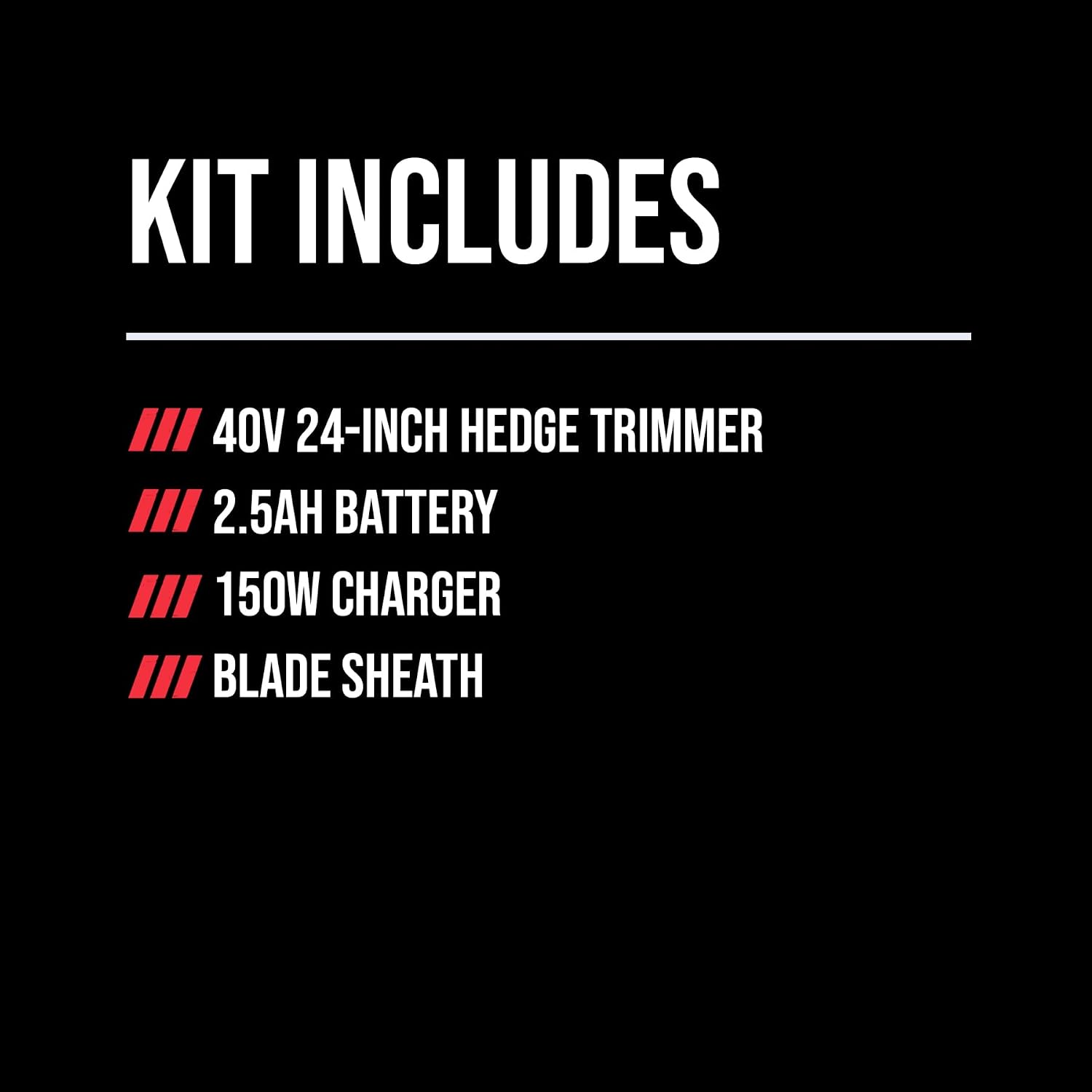 SKIL PWR CORE 40 Brushless 40V 24” Cordless Hedge Trimmer Kit with Dual Action Blade, 3/4'' Cut Capacity, Includes 2.5Ah Battery and Auto PWR Jump Charger - HT4221-10