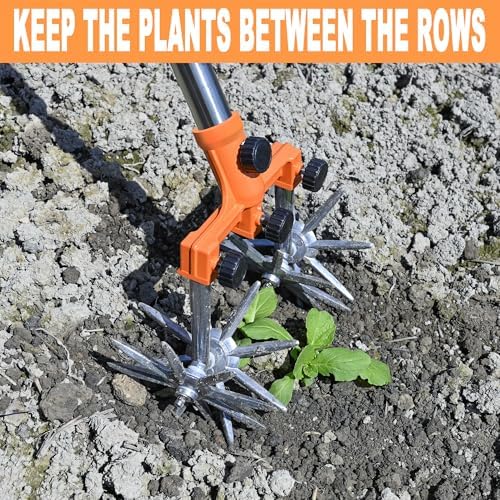baraystus rotary cultivator garden rotary tiller adjustable stainless showing dimensions
