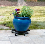 Bosmere 14" Plant Caddie - Heavy-Duty Rolling Plant Stand with Locking Wheels, 500 lb Capacity – Durable Plant Caddy for Indoor/Outdoor Use, Charcoal