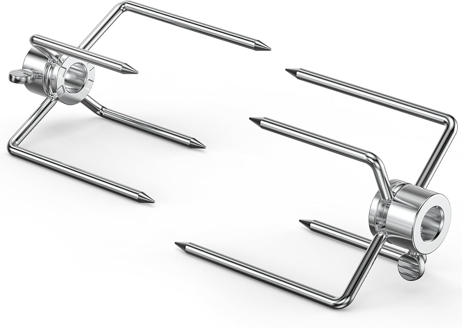 onlyfire 6003 Grill Rotisserie Spit Meat Forks, 1 Pair | For Any Gas/Charcoal Grills, Fits 1/2-Inch & 3/8-Inch Hexagon, 3/8-Inch & 5/16-Inch Square Spit Rods