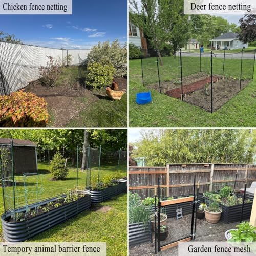 garden netting 7.5x100ft, 1/2" square mesh heavy duty, front angle view