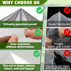 stronger garden mesh netting, 10 x 20 ft shown in use