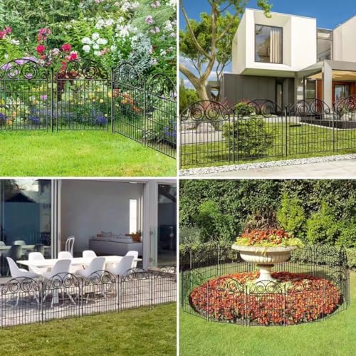 getlay tall garden fence animal barrier with gate showing dimensions
