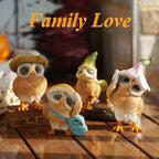 Miniature Fairy Garden Owl Figurine- Waiting Mum Schoolbag Owl