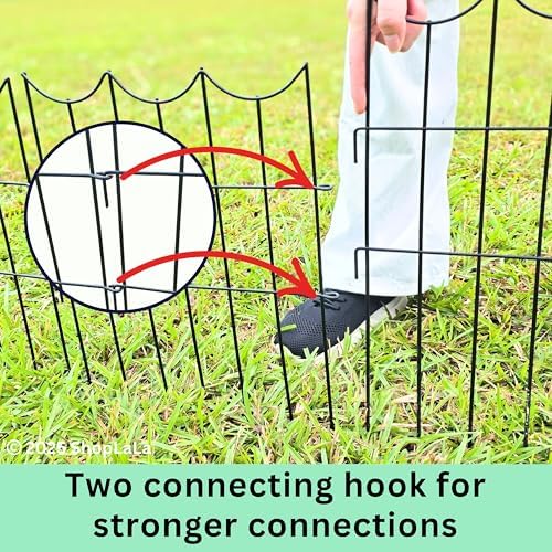 shoplala decorative fences (25 panels) 12in(l) x 16.5in(h), side view