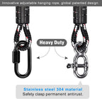 2 Pack 5ft (60") Tree Swing Rope Hammock Tree Swing Hanging Strap | 2500LBs Capacity Adjustable Hammock Rope with Carabiners Tree Extender Rope for Swing chair, Hanging Chair, Tree Swing Seat