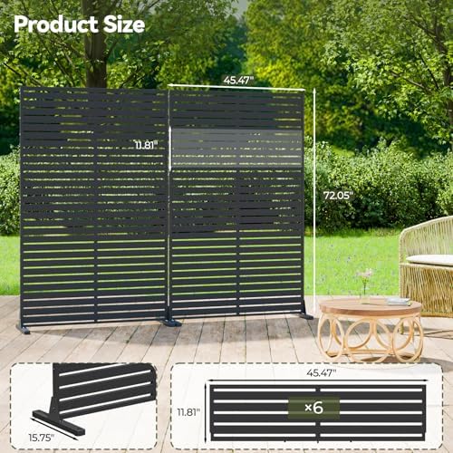 outdoor privacy screen 72" h x 47" w, close-up detail