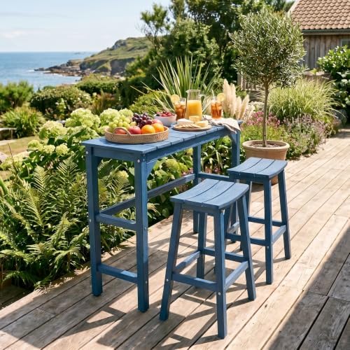 stoog all-weather bar stools set of 4, 28" shown in use