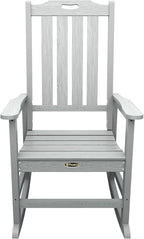 Oversized Rocking Chair Set of 2, Outdoor Rocking Chair for Adults, All Weather Resistant Porch Rocker for Lawn Garden, Grey
