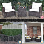 tangkula 3 pieces patio furniture set, pe rattan, package contents