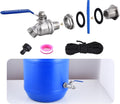 High Flow Rain Barrel Spigot Kit, Lead-Free,304 Stainless Steel Faucet Kit for Rain Water Barrel, Water Tanks, 55 Gallon Drum Etc, Spigot with Bulkhead Fitting, Tape.