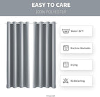 DIVA EN CAMINO DEC Outdoor Patio Curtain Waterproof Darkening Thermal Insulated Indoor Curtains for Bedroom, Porch, Living Room, Pergola, Cabana, W52 x L132, Light Gray, Set of 2 Panels