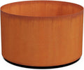 PLANTERCRAFT Corten Steel Metal Planter Box, Round Sizes, Modern Garden Steel planters for Commercial and Residential Outdoor Use.