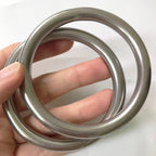 2.5" Metal O-Ring, 4 Pack 304 Seamless Welding Stainless Steel Rings Heavy Duty Smooth Solid Multi-Purpose Big Ring for for Crafts, 8mm x 50mm