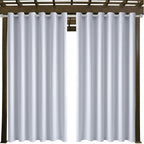 Water Proof Outside Curtains with Grommet Top for Porch, W84 x L84 Thermal Insulated Washable Light Block Outdoor Divider Drapes for Patio Gazebo Deck Pool Area Pergola Cabana (2 Panels)