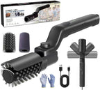 Electric Grill Brush, Spin 2-in-1 Electric Barbecue Brush Grill -Black | 2026 Brush with Bristle & Scouring Roller Heads, USB Rechargeable Grill Electric Brush for Grates, Pots, Sink & Stovetop