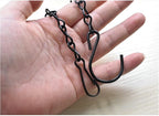 YINGFENG 6 Pack 19.7Inches Black Hanging Chains, Garden Plant Hangers, for Bird Feeders, Billboards, Chalkboards, Planters, Lanterns, Wind Chimes and Decorative Ornaments