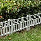 gardenised plastic outdoor decor garden flower edger fence, close-up detail