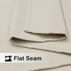 NICETOWN Waterproof Patio Outdoor Curtain and Drape Extra Wide, Thermal Insulated Top and Bottom Grommet Keep Sun & Rain Out Public Divider for Porch/Arbor, Beige, 1 Panel, W100 by L95