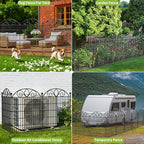 no dig garden fence with gate, outdoor dog on a desk or shelf