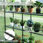 giantex walk-in greenhouse, gardening plant tent with roll-up, front angle view