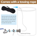 High Flow Rain Barrel Spigot Kit, Lead-Free,304 Stainless Steel Faucet Kit for Rain Water Barrel, Water Tanks, 55 Gallon Drum Etc, Spigot with Bulkhead Fitting, Tape.