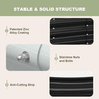 Raised Garden Bed, 6x3x1ft Galvanized Outdoor Planter Beds with Safety Edging and Gloves, Oval Metal Planter Box for Gardening Vegetables Flowers Herb-Black