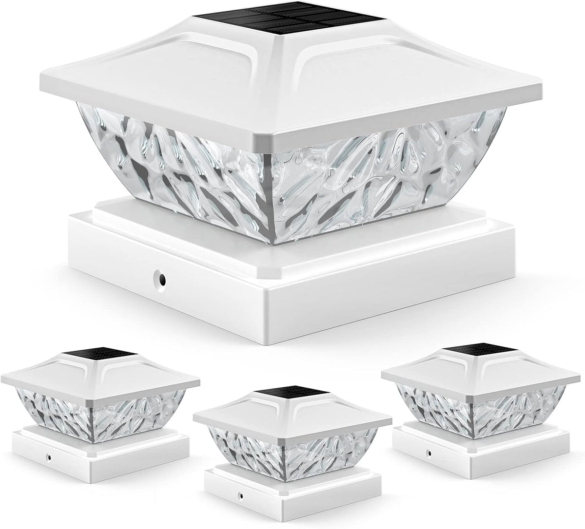 solar post cap lights, 2 modes bright solar, main product view