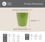 The HC Companies Aria Round Self-Watering Pot - Lightweight Plastic Planter for Herbs & More - Durable Plant Pots for Indoor Plants & Outdoor Plants (8" Sapphire Blue, Pack of 2)