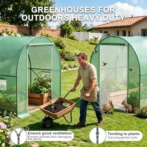 greenhouses for outdoors heavy duty 10x7x7 ft portable on a desk or shelf