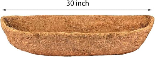 2 pcs Garden Coconut Planter Liners Preformed Window Box Liners Natural Trough Coco Liner Coir Mats (30 inch)