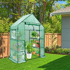 ohuhu greenhouse for outdoors with mesh side windows on a desk or shelf