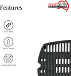 Cast Iron Barbeque Half Grill Plate for Weber Baby Q Series - Q100, Q120, Q1000, Q1200 | Weber Replacement Grill Insert | Porcelain Enamel | Superior Heat Retention