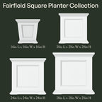 Mayne Fairfield 24-Inch Self Watering Square Planter Box, Weather-Resistant and Durable, Ideal for Indoor and Outdoor Use, Perfect for Patio, Porch, or Entryway