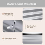 2 Pack 4x2x1FT Galvanized Raised Garden Beds,Raised Garden Bed with Safety Edging and Gloves,Oval Metal Planter Box for Gardening Vegetables Flowers Herb-Silver
