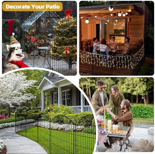 colrasn 10 panels no dig decorative garden dog, front angle view