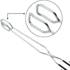 HINMAY Extra Long Scissor Tongs 16-Inch Stainless Steel Barbecue Grilling Tongs