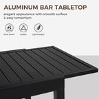 Grand patio 9-Piece Outdoor Dining Set, 8 Leather-Look Wicker Swivel Patio Chairs & 1 Extendable Rectangular Dining Table, Black