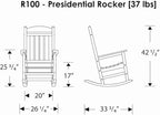 POLYWOOD Presidential Rocking Chair in Sand