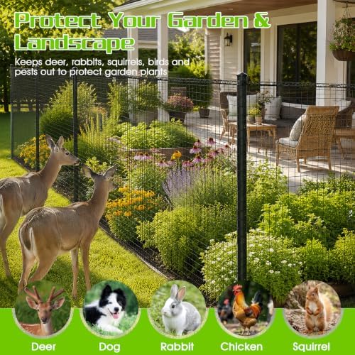 deer fence netting for garden, 5x100 ft temporary, package contents