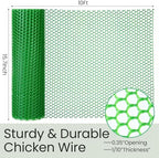 landical 6 rolls chicken wire fencing mesh with shown in use